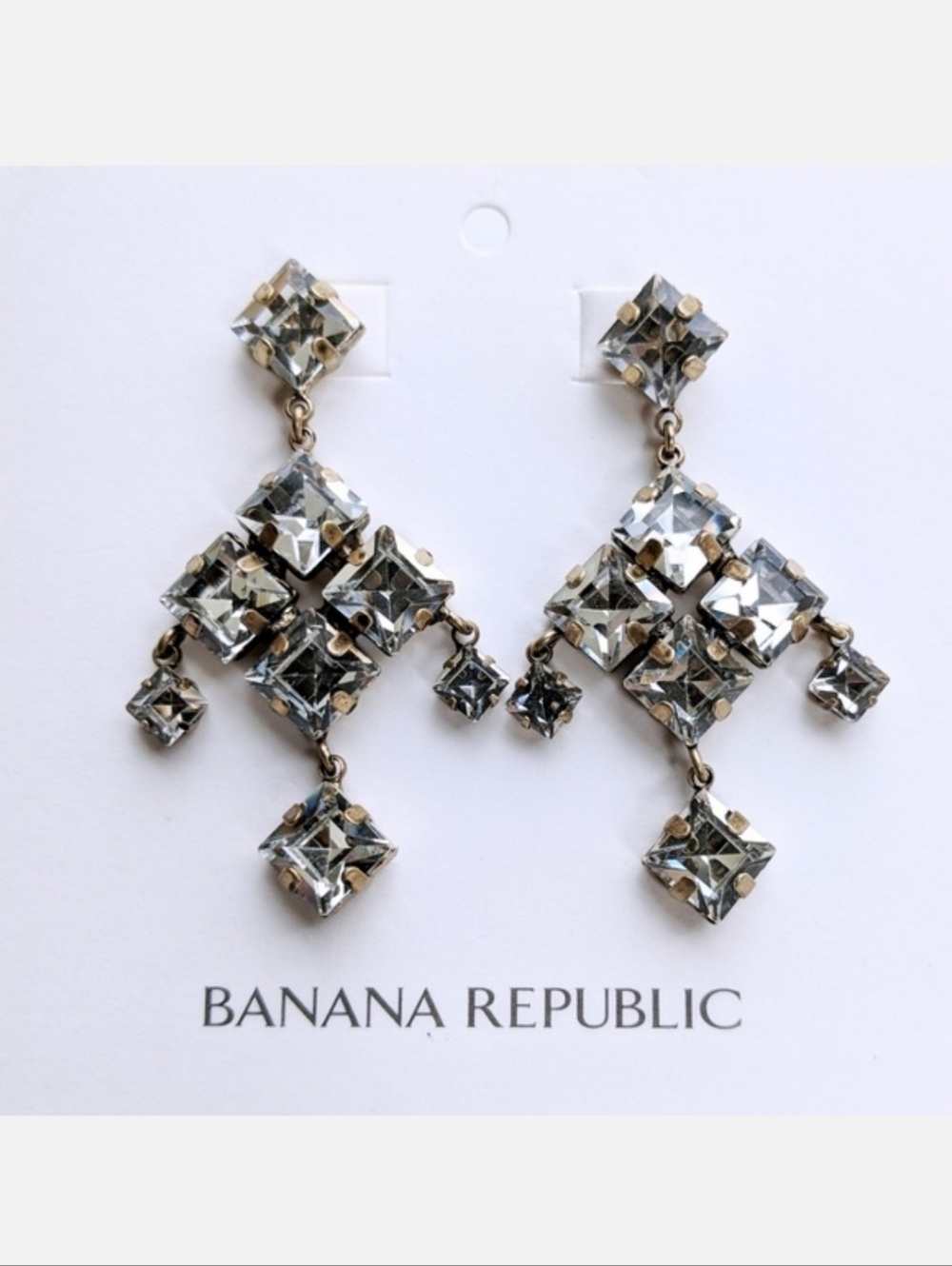 NWT Banana Republic Crystal Earrings